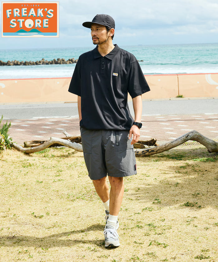 Relaxed Fit Recycled Nylon Webbing Belt Shorts - Charcoal Gray