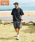 Relaxed Fit Recycled Nylon Webbing Belt Shorts - Charcoal Gray