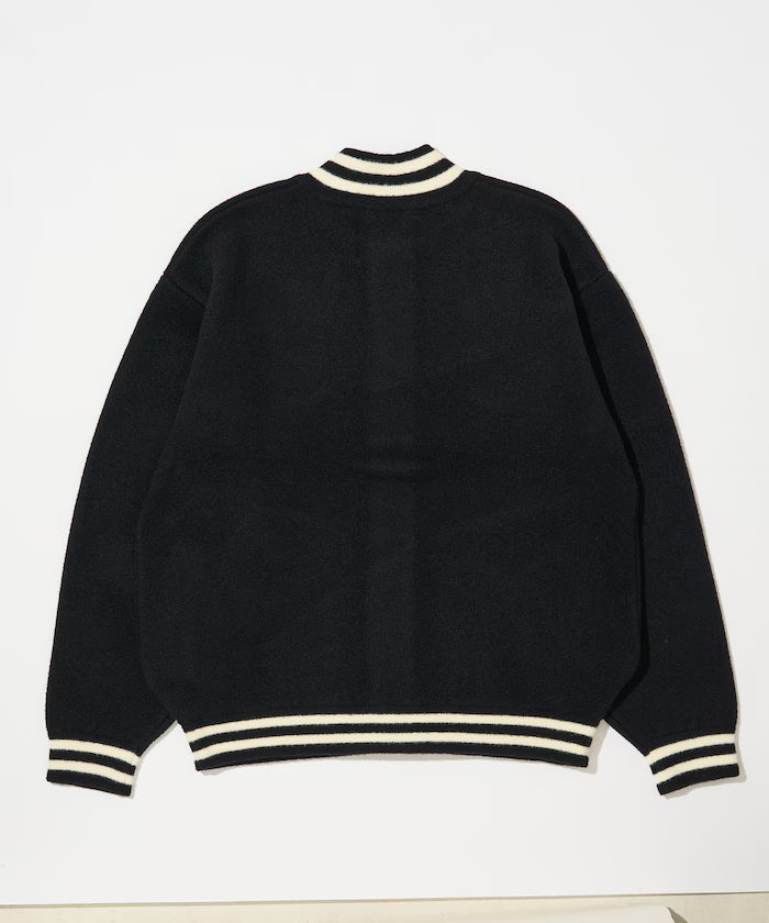Relaxed Fit Logo Knit Varsity Jacket
