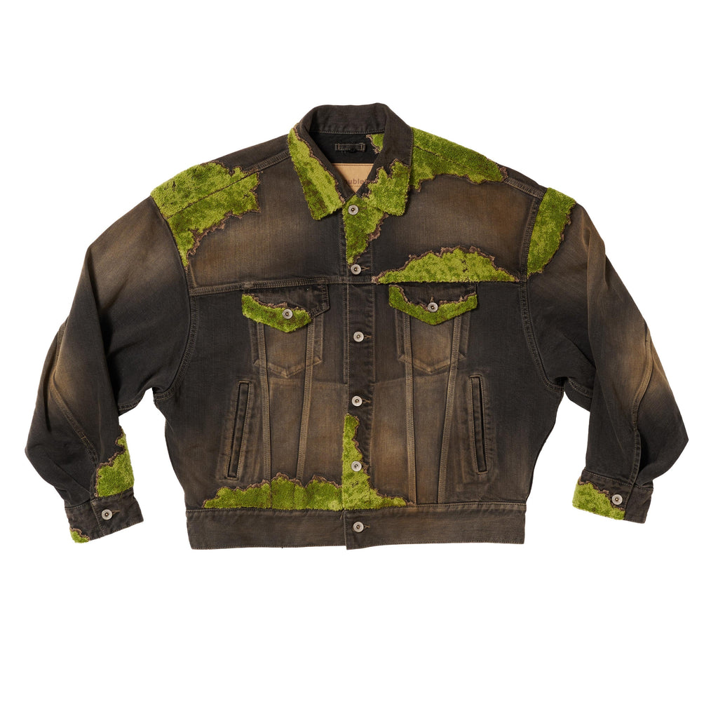 MOSS-GROWN WOOD DENIM JACKET - BLACK