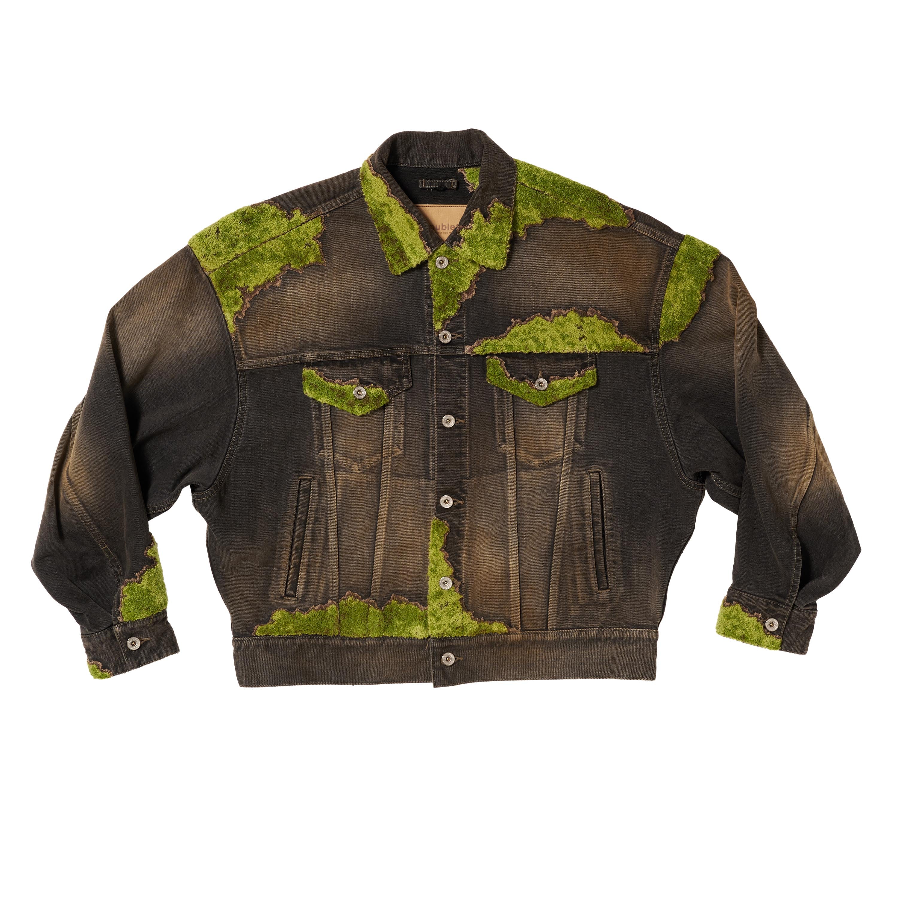 MOSS-GROWN WOOD DENIM JACKET - BLACK