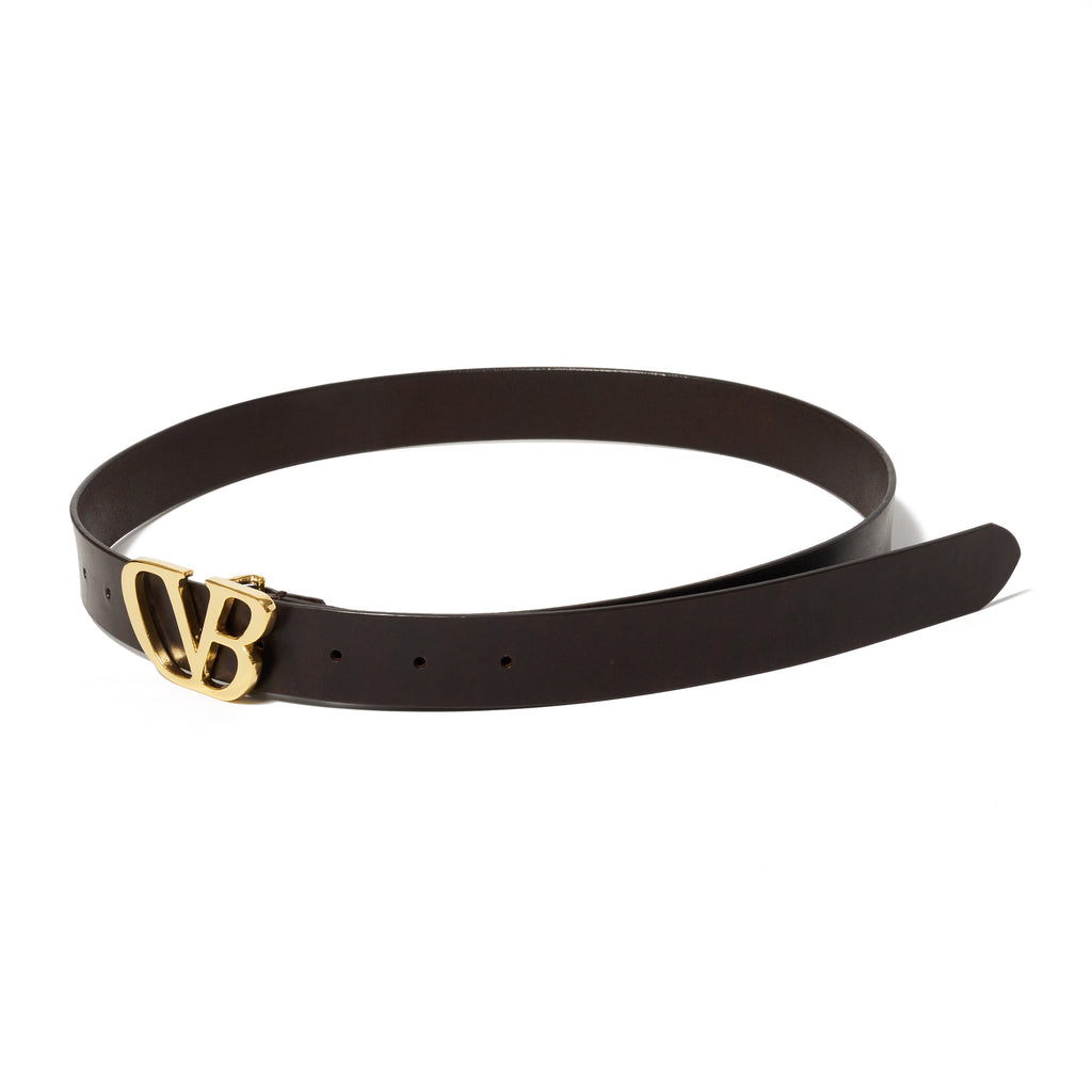 "DB" HOOK BUCKLE BELT - BROWN/BLACK