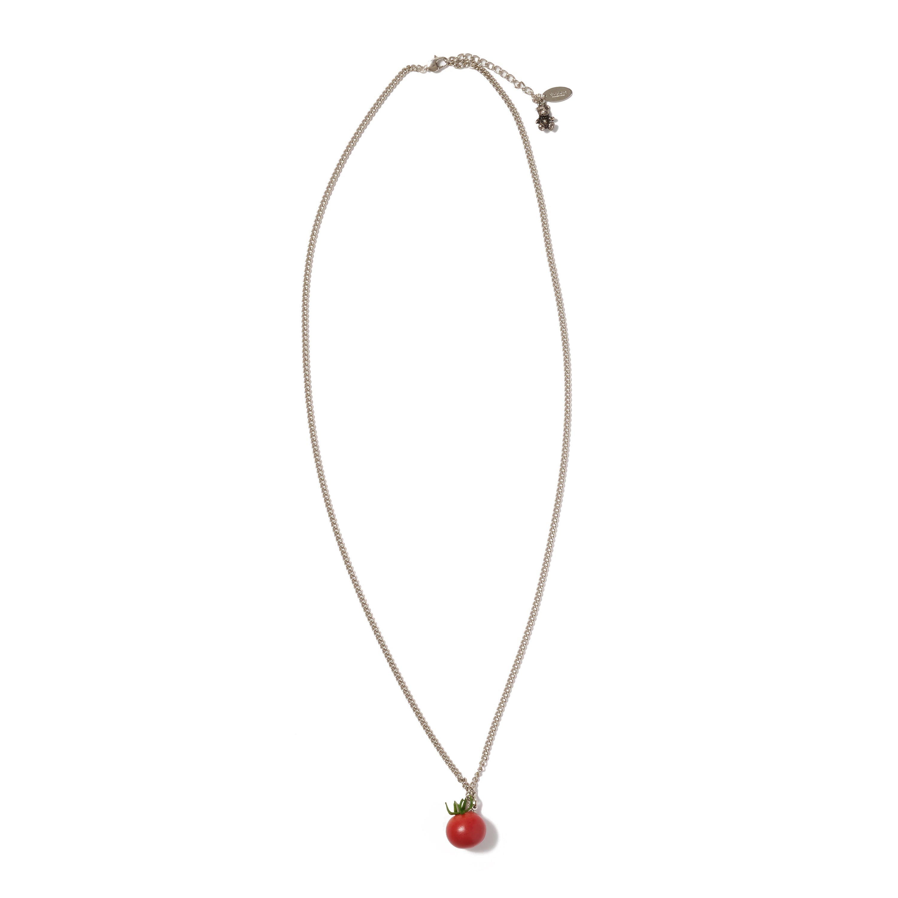 FOOD SAMPLE CHAIN NECKLACE - TOMATO SILVER