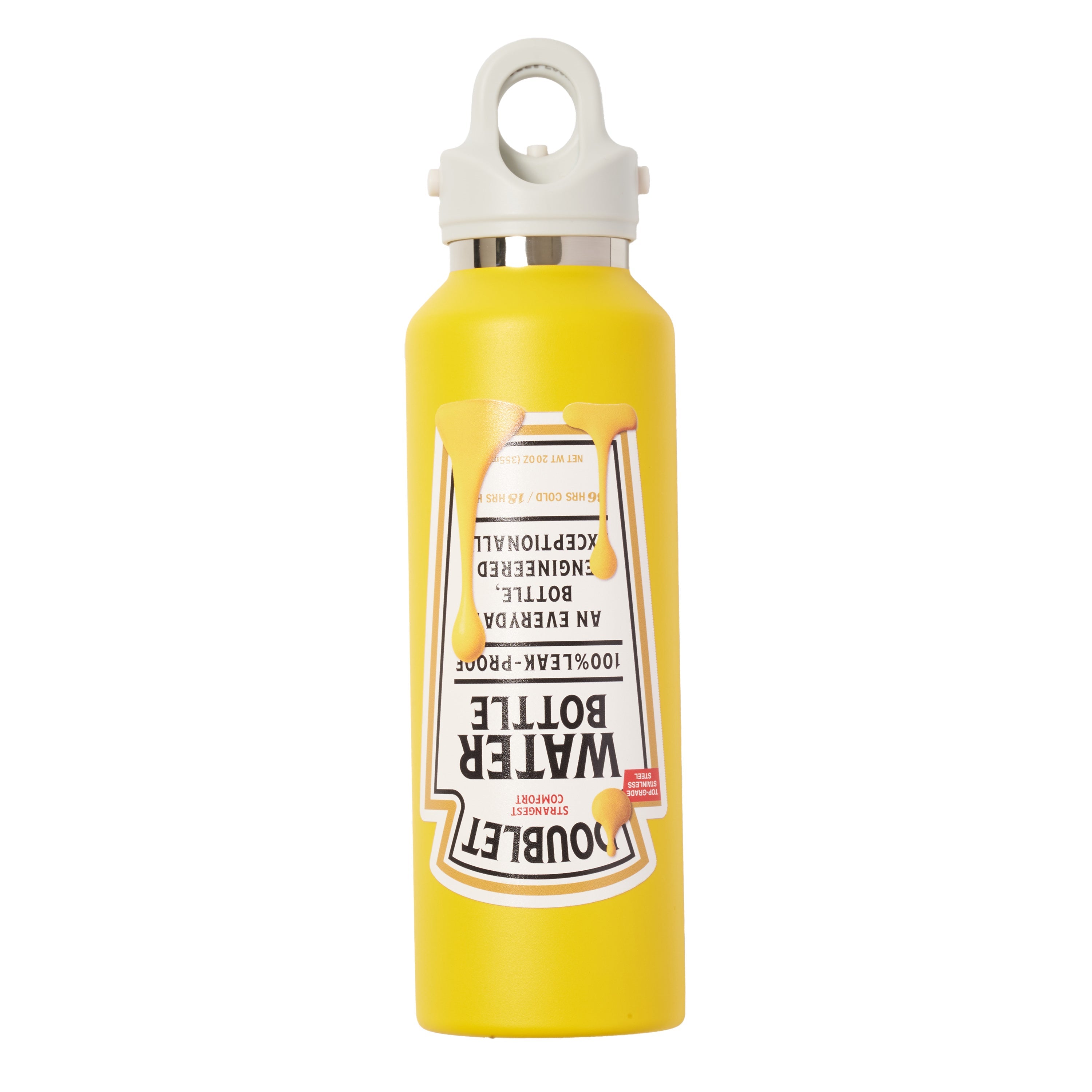 FRIDGE STYLE WATER BOTTLE/SMALL - MUSTARD