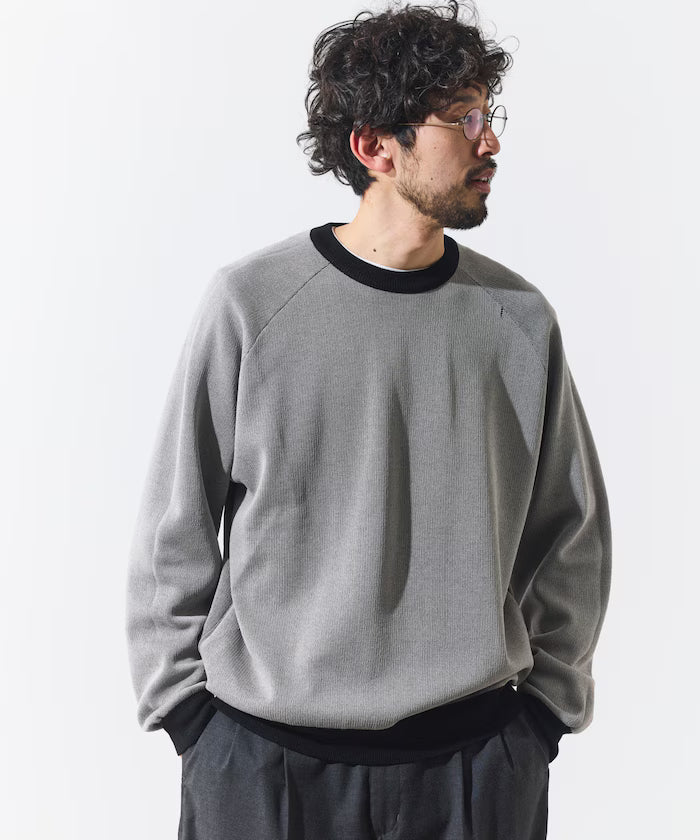 Cool Touch W Face Color Block Crew Neck Knit