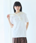 Comfortable Shell Print Crew Neck T-Shirt - beige