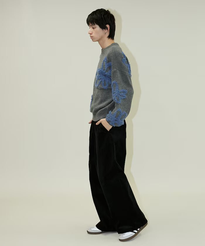 Boucle Flower Pattern Pullover Knit [Limited Edition]