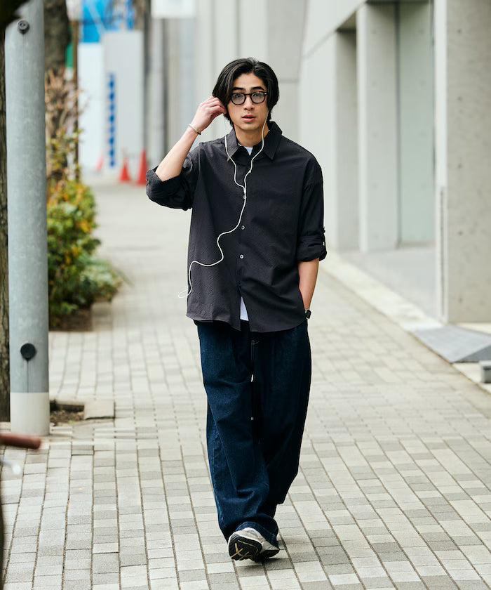 AiRide/Air Ride Relax Fit 2WAY Roll Up Sheer Seersucker Shirt/Pocketable/Quick Dry/UV Cut [Limited Release]