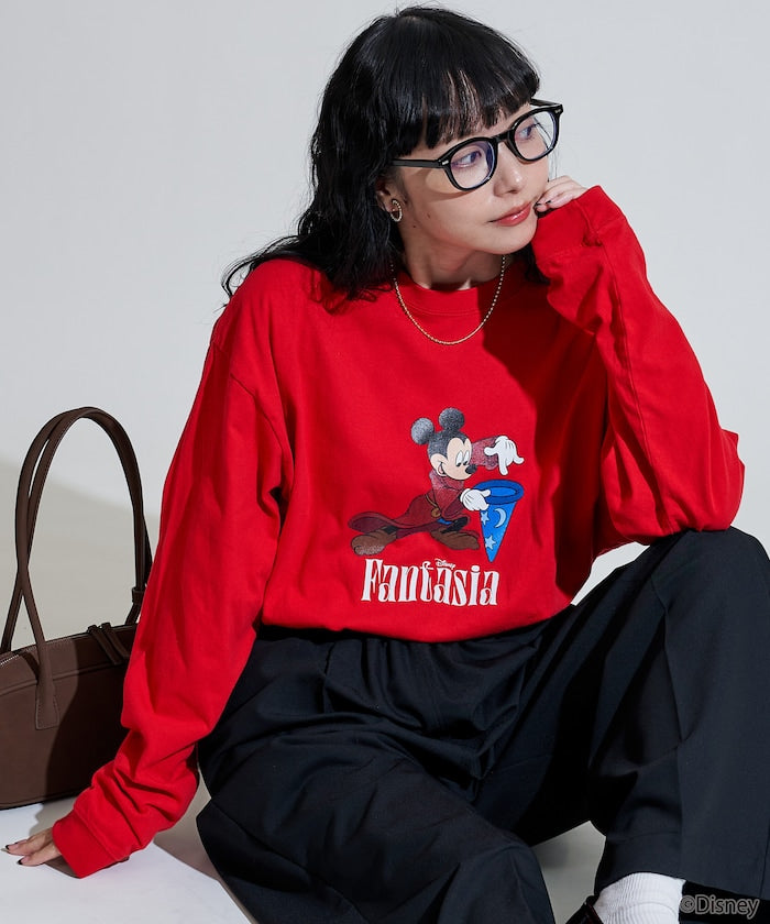 [DISNEY FANTASIA] Big Front Print Long T