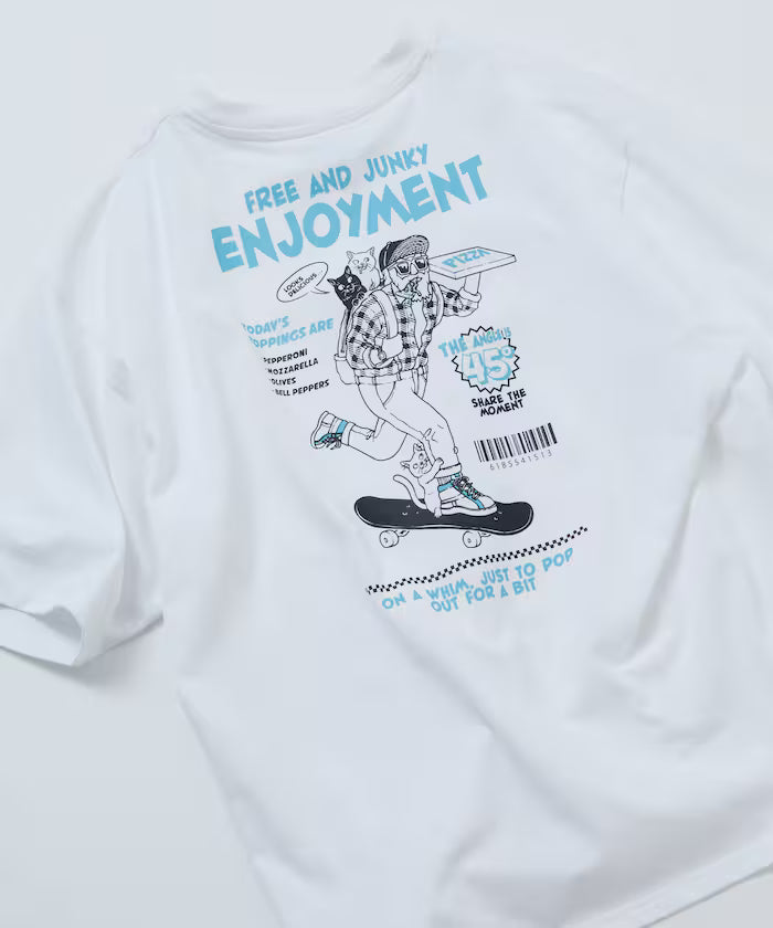 Limited Edition Big Silhouette Back Print T-Shirt SKATE MAN