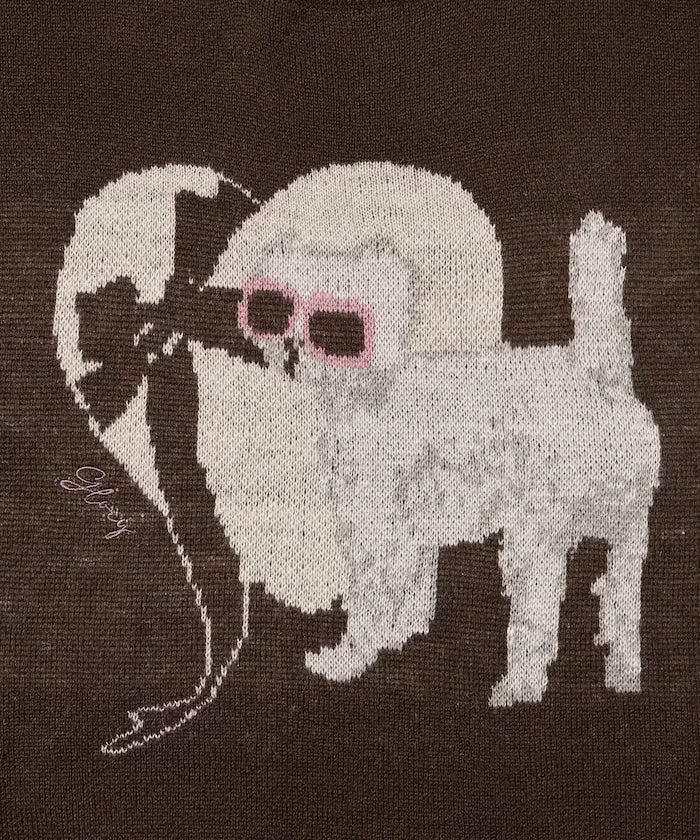 Sweat-like Animal Jacquard Knit