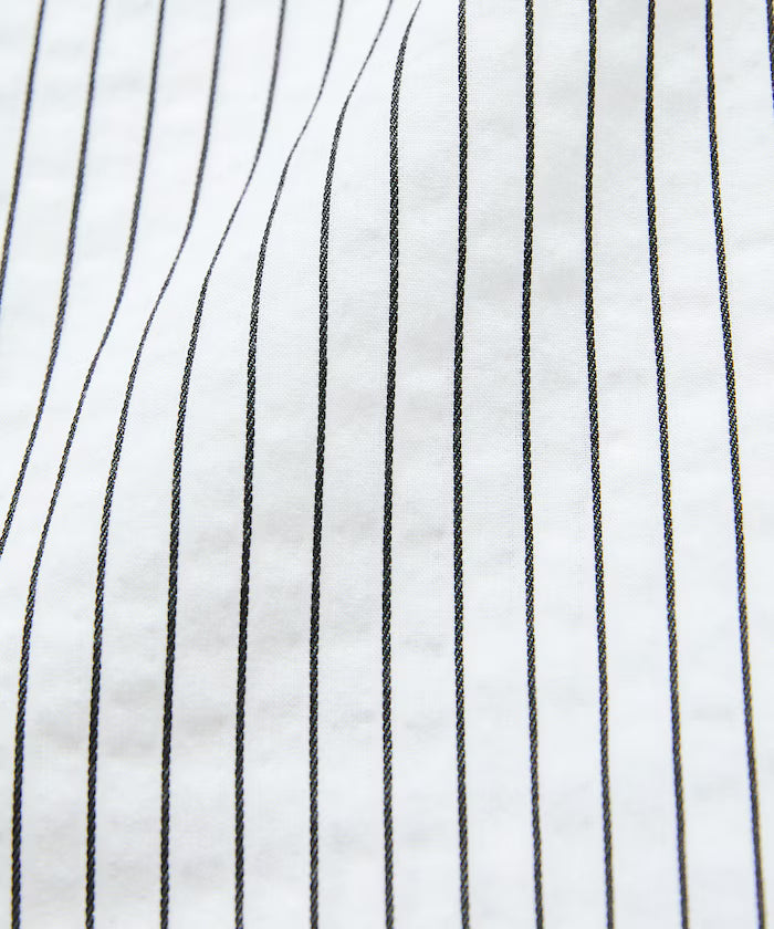 Relax Fit Regular Collar Sheer Seersucker Short Sleeve Shirt 【Limited Edition】