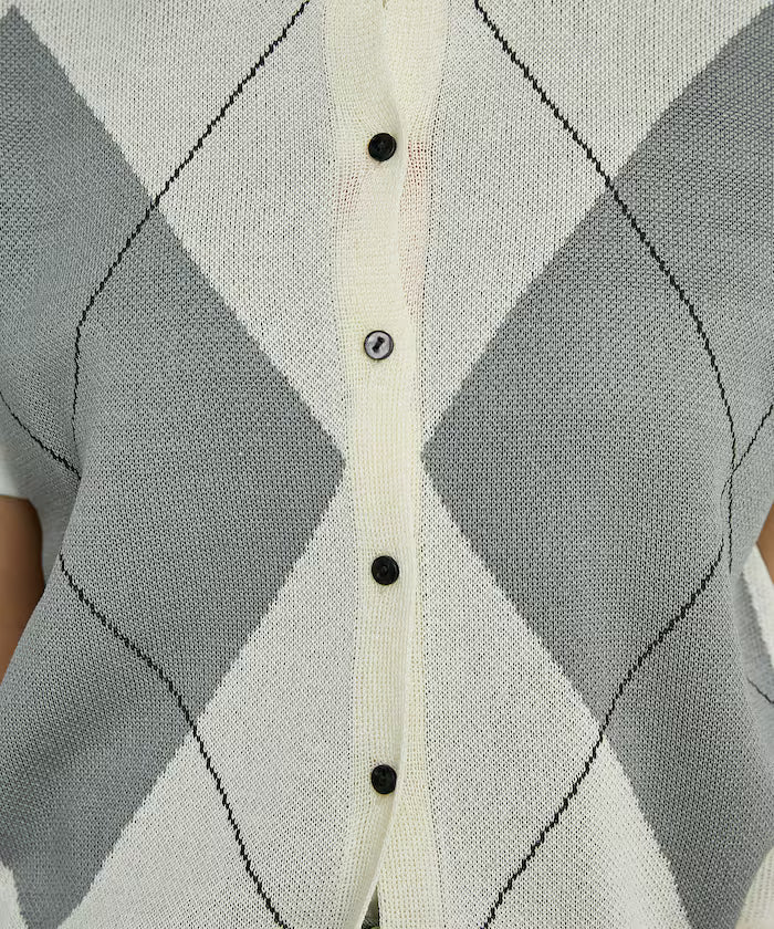 Summer Knit Argyle Vest Limited Edition