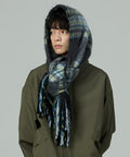 Checkered Volume Scarf - Black