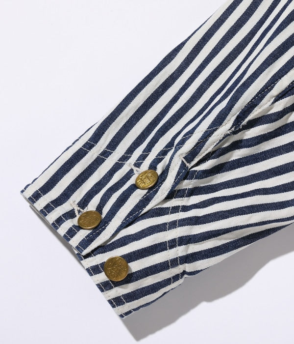 HEADLIGHT × FICTION ROMANCE NOS 7oz. 1/4" INDIGO STRIPE WORK COAT