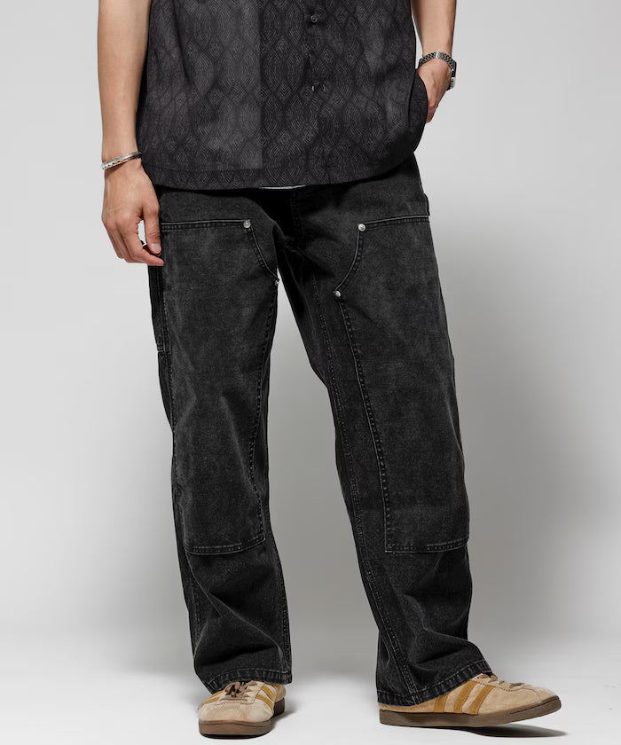 Fade Processing Light Duck Double Knee Painter Pants Vintage