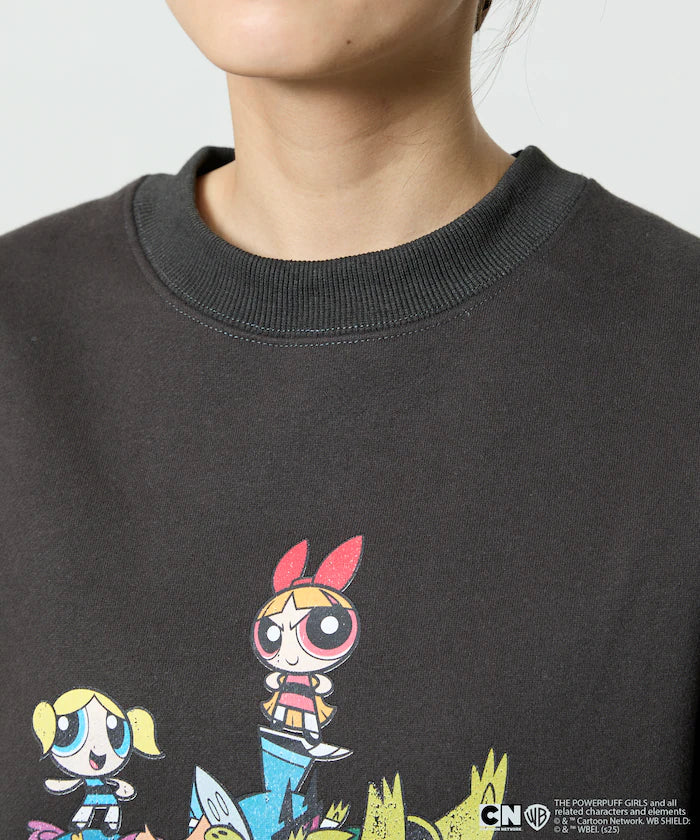 The Powerpuff Girls Front Art Crew Neck Sweatshirt Limited Edition