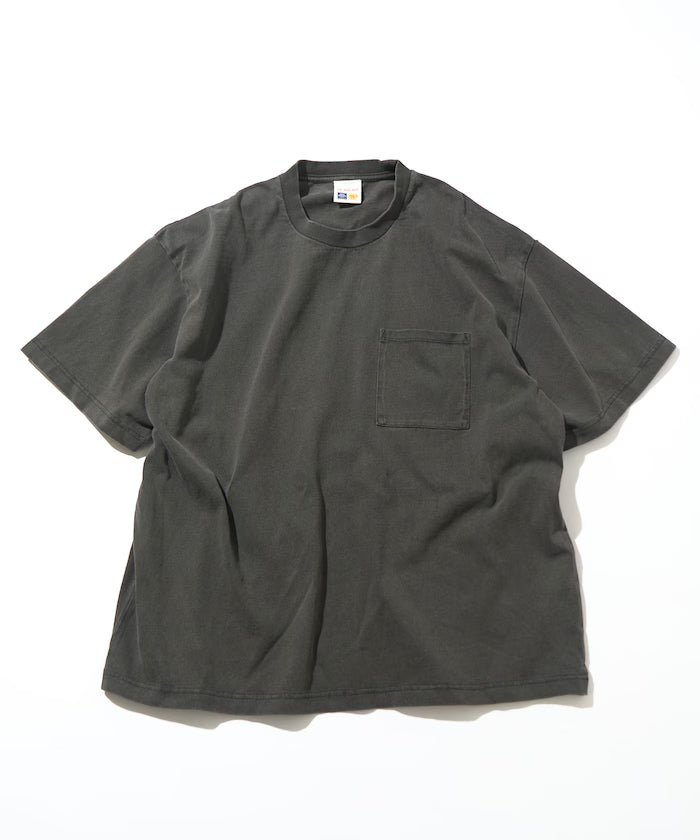 HEAVY WEIGHT/Pigment Dyed Short Sleeve Crew Neck Pocket T-Shirt/10.5 oz
