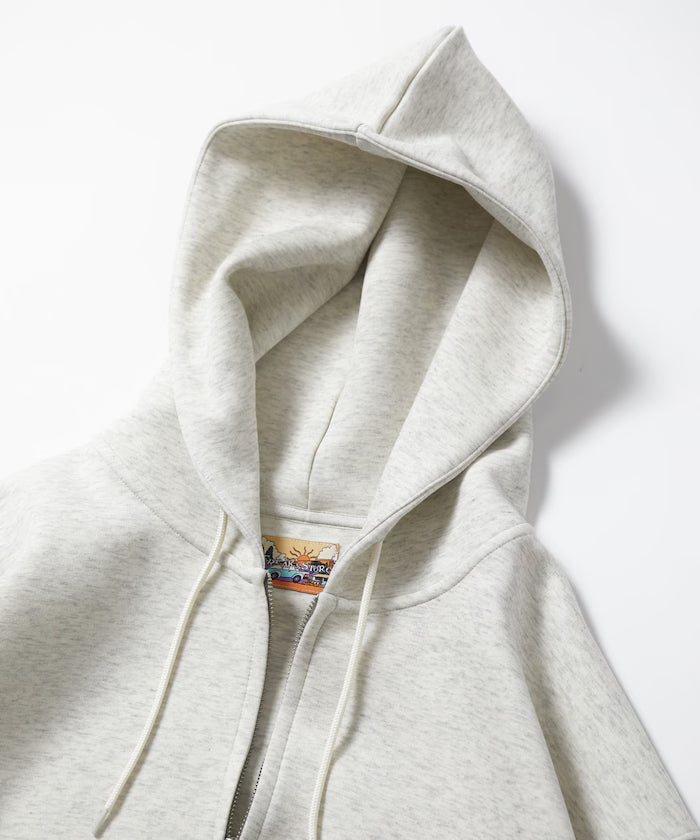 Big Silhouette Spindle Cardboard One Point Logo Sweat Zip-Up Hoodie
