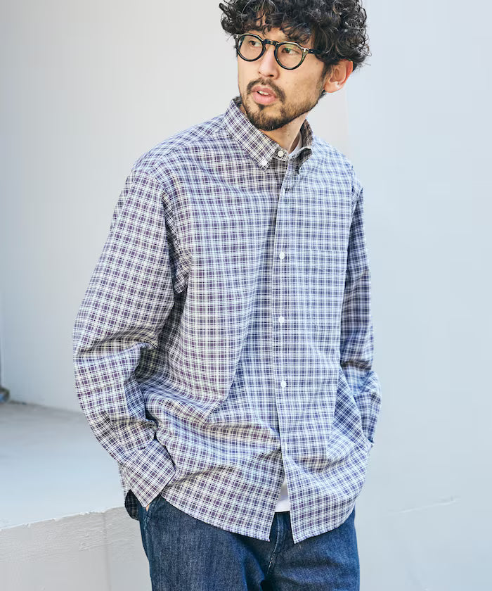 AIRDRY HIGH TECHYARN High-performance Material Oxford Button-down Shirt Long Sleeve
