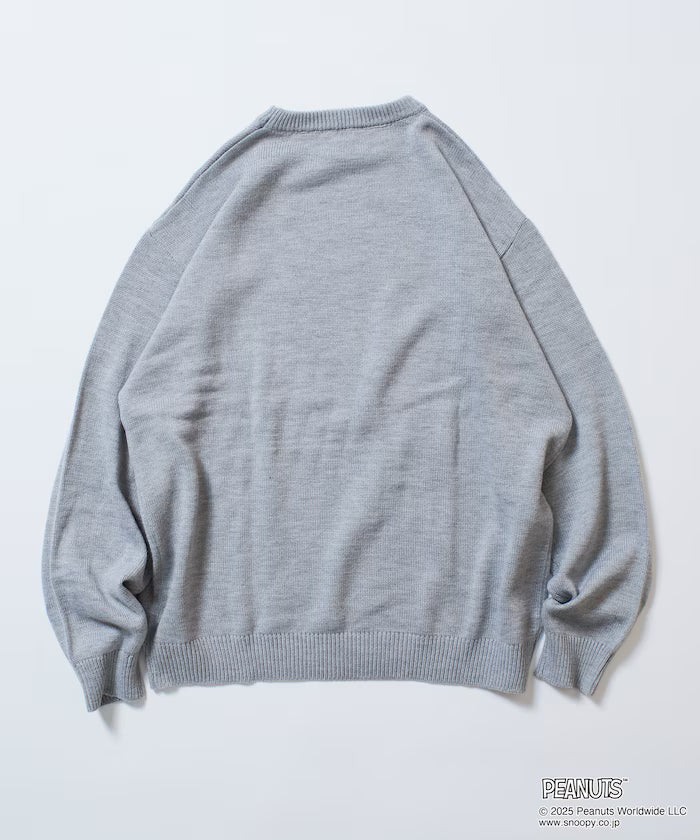 PEANUTS/Peanuts Exclusive Relaxed Fit Jacquard Crewneck Knit / Charlie Brown [Limited Edition]