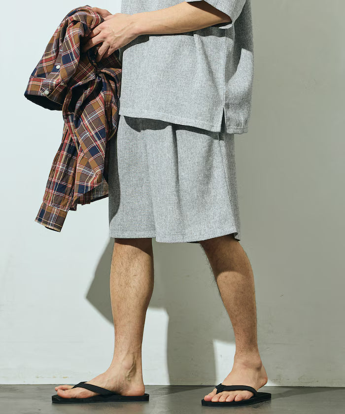 Summer Tweed Easy Wide Shorts / Compatible with Setup