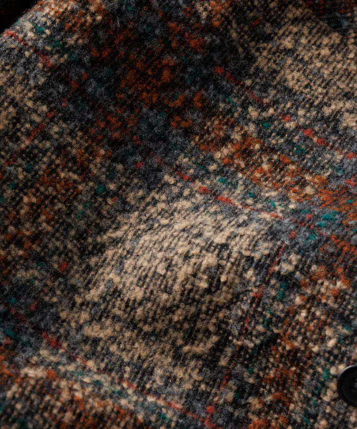 Poly Tweed CPO Check Shirt Jacket