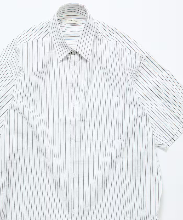 Relax Fit Regular Collar Sheer Seersucker Short Sleeve Shirt 【Limited Edition】