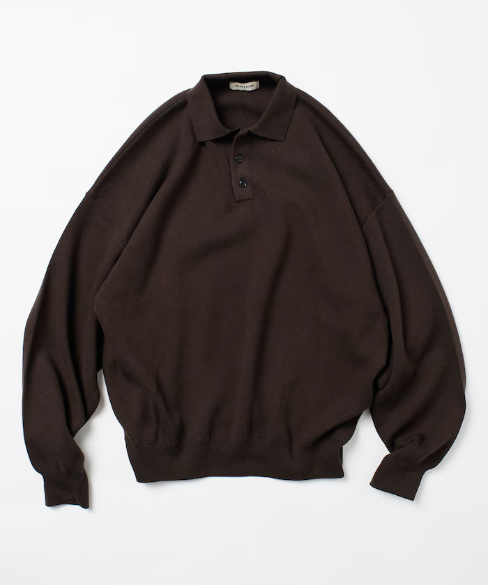 Relax Fit Relax Fit Sweat-like Polo Collar Knit [Limited Edition]