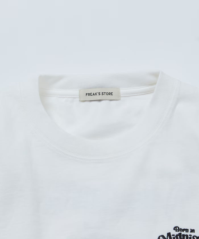 Relaxed Fit Back Embroidery Design Crew Neck T-Shirt / Midnight [Limited Edition]