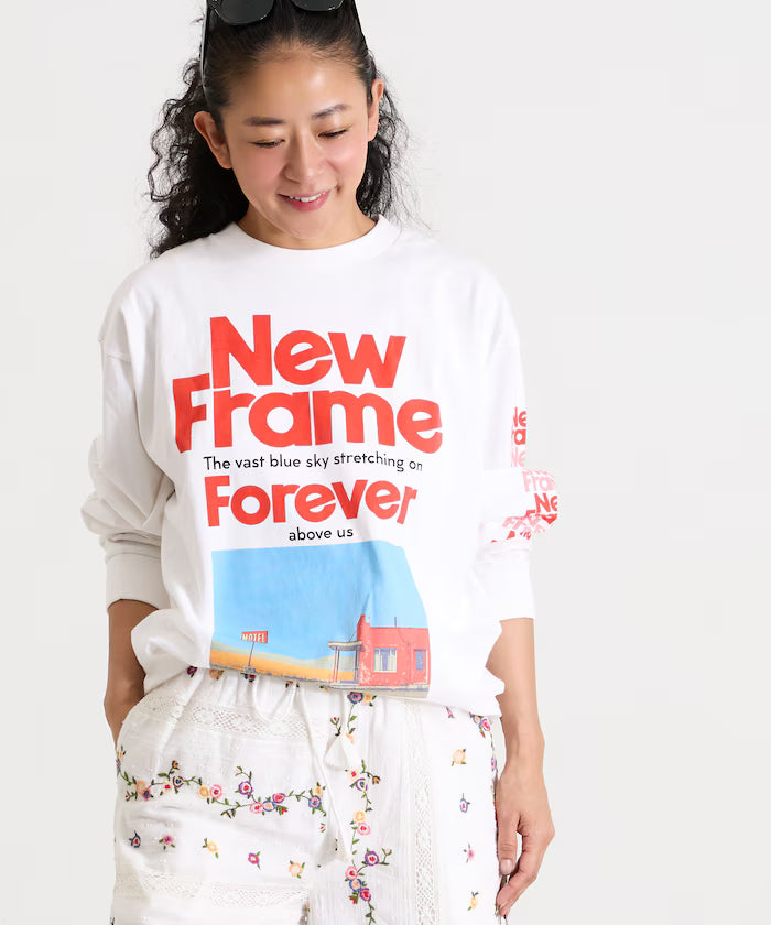 Original Photo Print Long Sleeve T-shirt - White