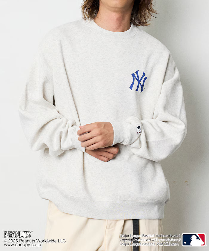 MLB×PEANUTS Exclusive Big Silhouette Back Print Crew Neck Sweat/YANKEES [Limited Edition]