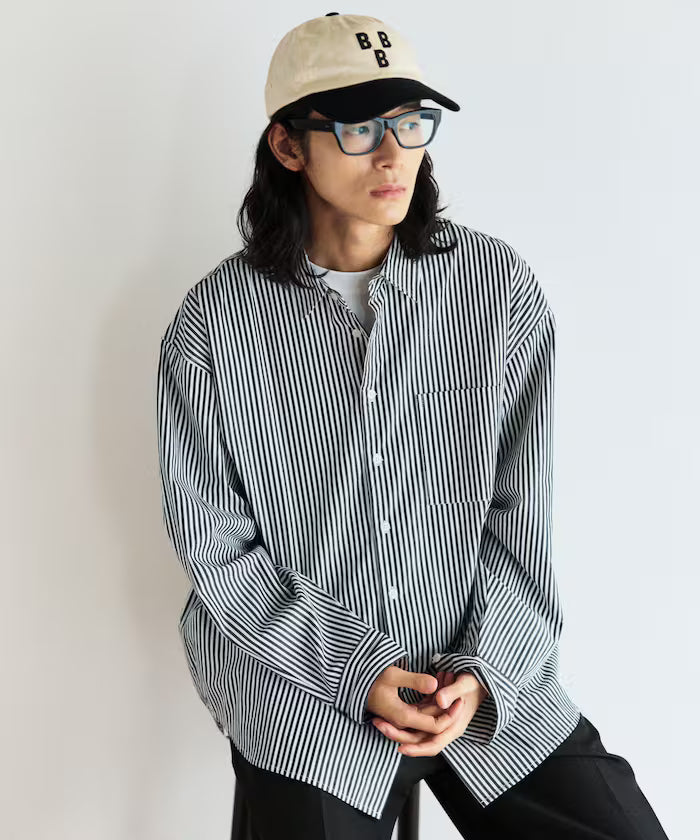 <New Color Added> Relaxed Fit Broad Shirt / Regular Collar / Long Sleeve