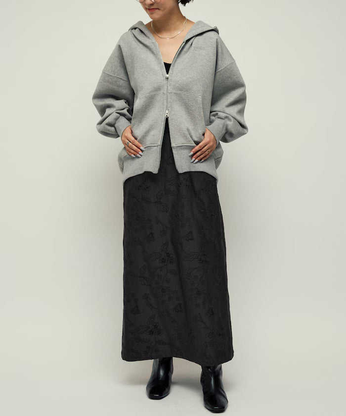 Flower Embroidery I-Line Easy Skirt