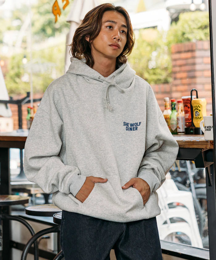 SHE WOLF DINER x FREAK'S STORE/She Wolf Diner Limited Edition Big Silhouette Back Print PO Parker/Hoodie/CAR 【Limited Edition】