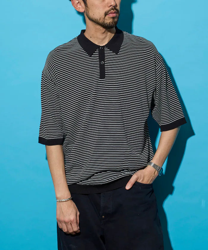 [New Color Added] SUPER ICE / Super Ice Short Sleeve Polo Neck Knit / Contact Cold Sensation