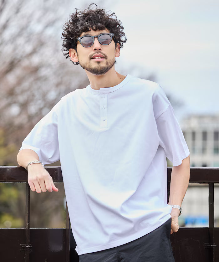 STORATECH/Stratech Lightweight Henley Neck T-Shirt/Antibacterial/Odor Resistant/Antimicrobial/UV Cut/Contact Cooling/Dry Fast 【Limited Edition】
