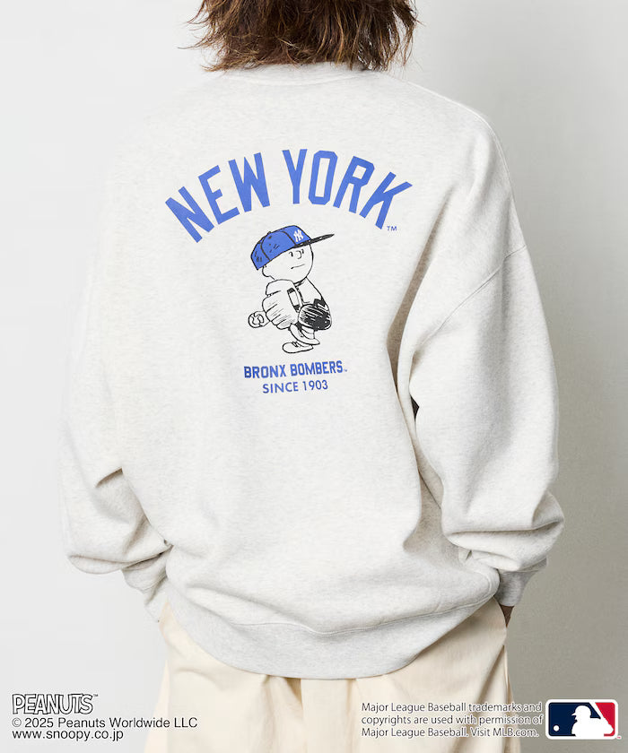MLB×PEANUTS Exclusive Big Silhouette Back Print Crew Neck Sweat/YANKEES [Limited Edition]