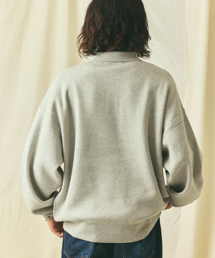 Relax Fit Relax Fit Sweat-like Polo Collar Knit [Limited Edition]