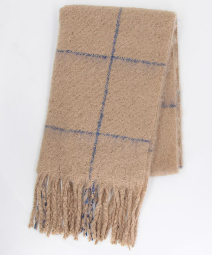 Window Pen Check Pattern Volume Scarf