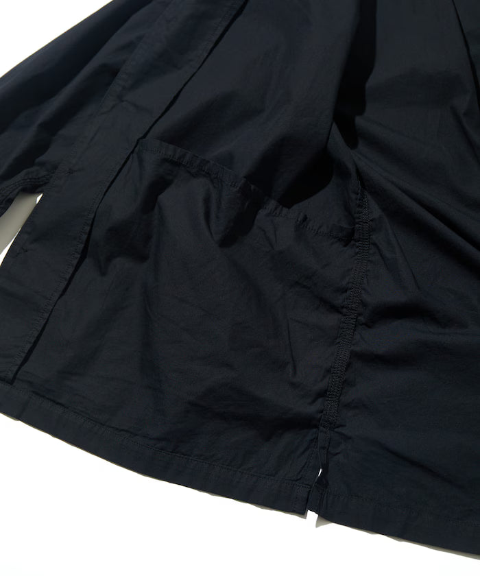 Magazine Pocket Broadcloth Open Collar Shirt
