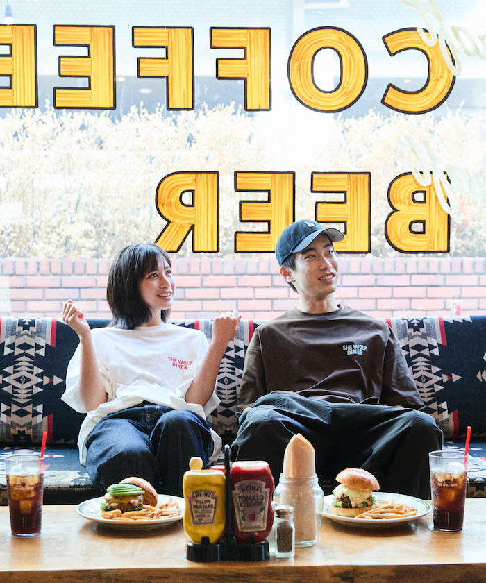 Limited Release SHE WOLF DINER × FREAK'S STORE Shewolf Diner Exclusive Big Silhouette Back Print T-Shirt Antibacterial Odor Resistance Quick Dry