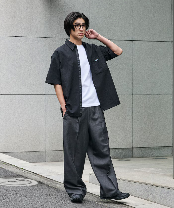 Limited Release AiRide Air Ride Relax Fit Mixed Material Pocket Seersucker Shirt Quick Dry Moisture Wicking UV Cut