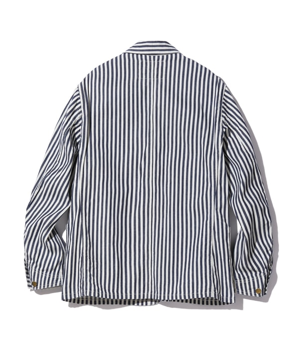 HEADLIGHT × FICTION ROMANCE NOS 7oz. 1/4" INDIGO STRIPE WORK COAT