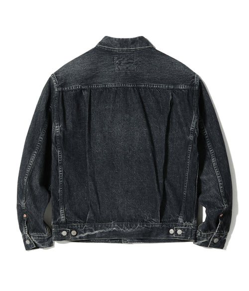 14.25oz. BLACK DENIM JACKET 1953 AGED MODEL