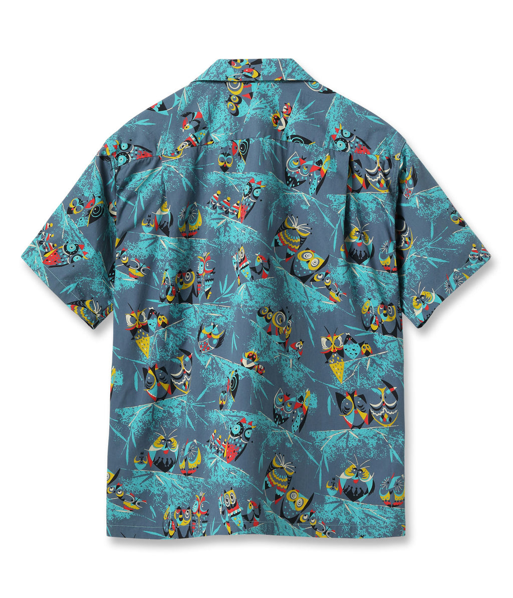 TYPEWRITER COTTON OPEN SHIRT “OWL”