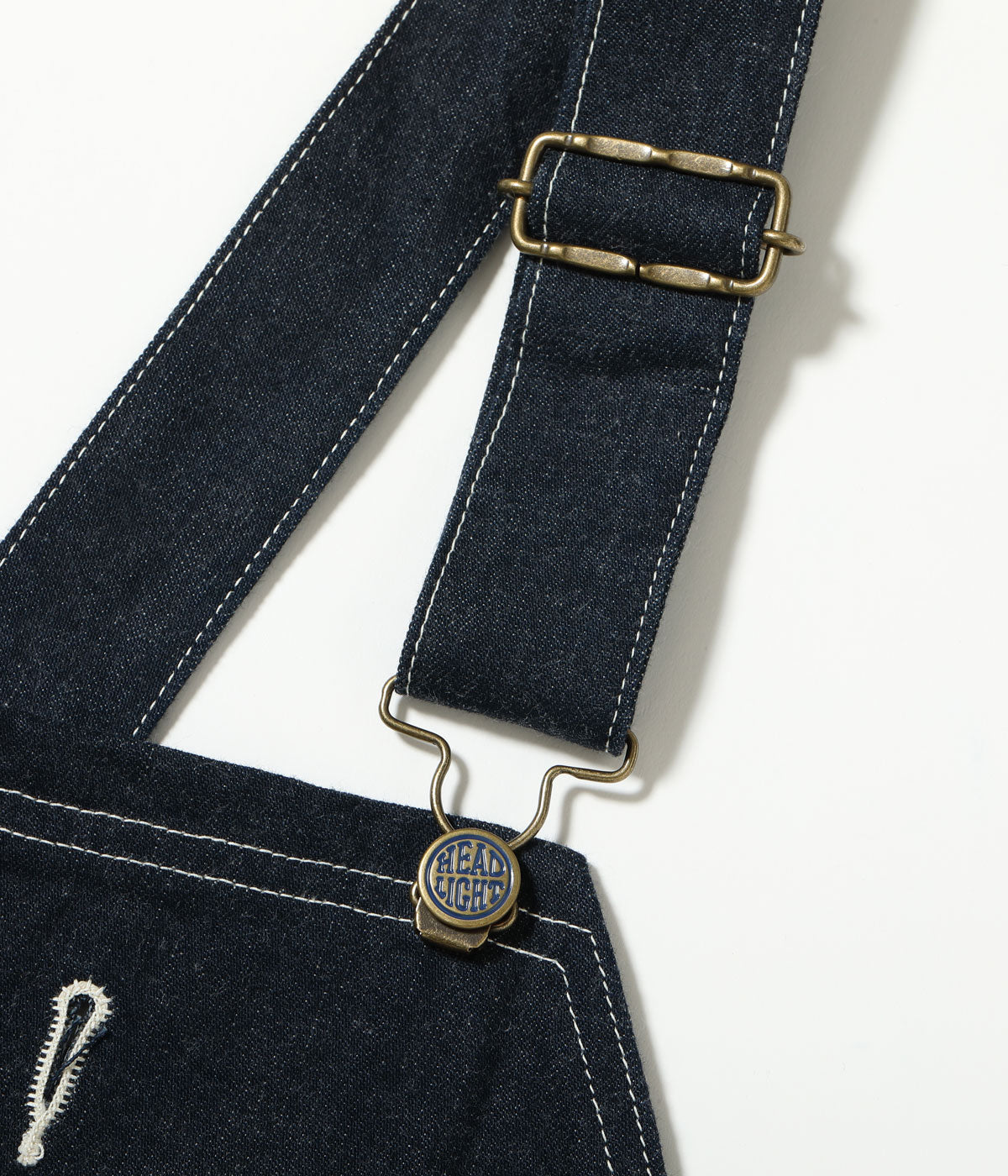 HEADLIGHT 11oz. BLUE DENIM LOW BACK OVERALLS