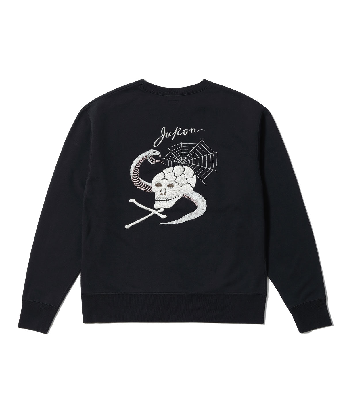 SUKA CREW SWEAT EMBROIDERED “SKULL & SNAKE”