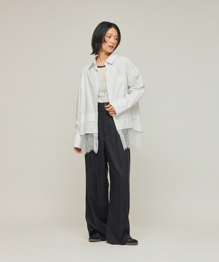 Oversized Lace Layered Shirt
