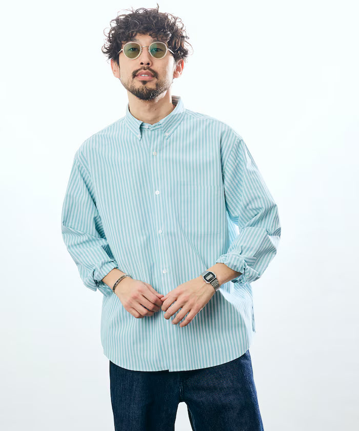 AIRDRY HIGH TECHYARN High-performance Material Oxford Button-down Shirt Long Sleeve